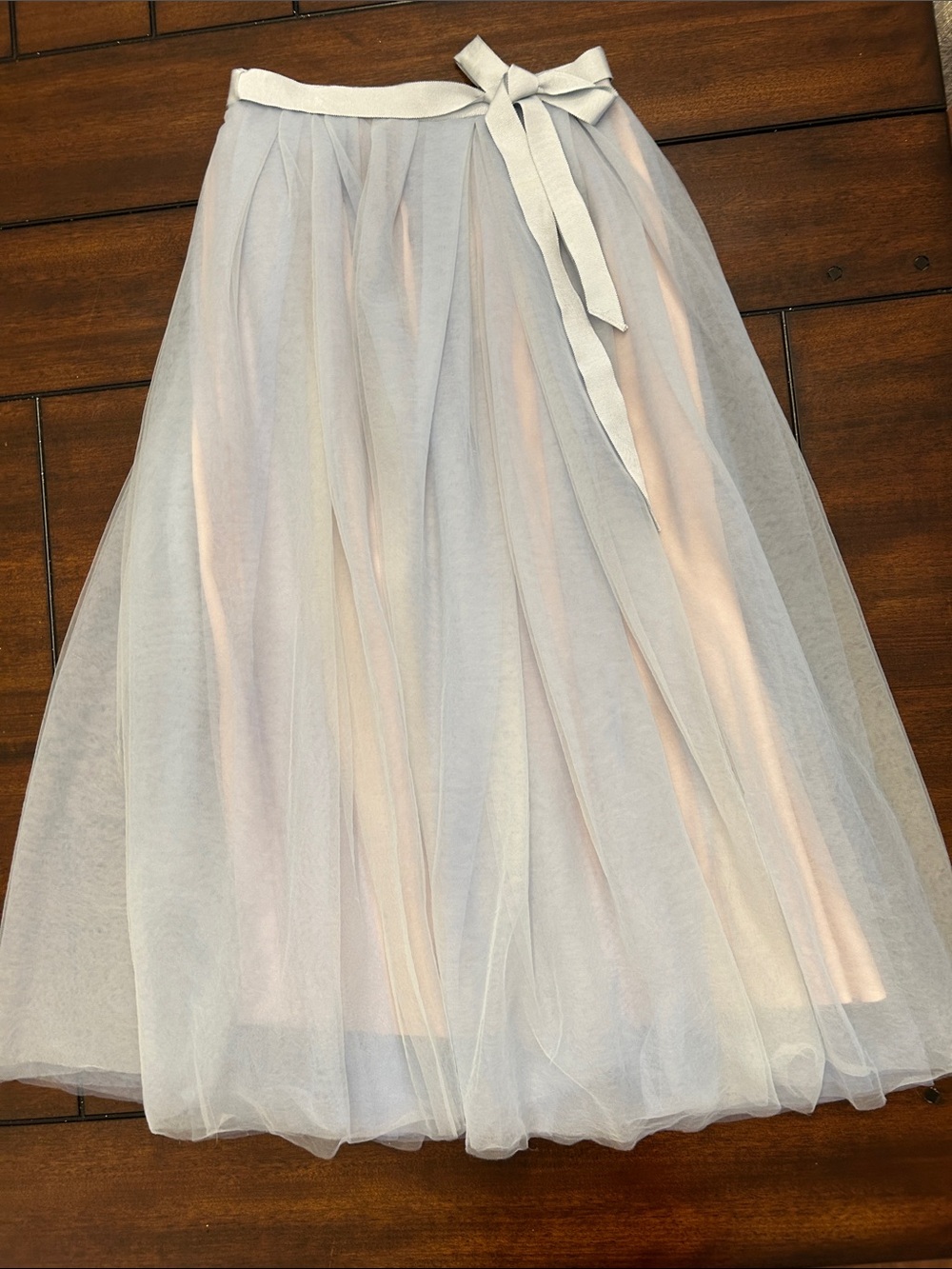 J. Crew Pale Blue Tulle Ball Maxi Skirt size 00 - Picture 3 of 9